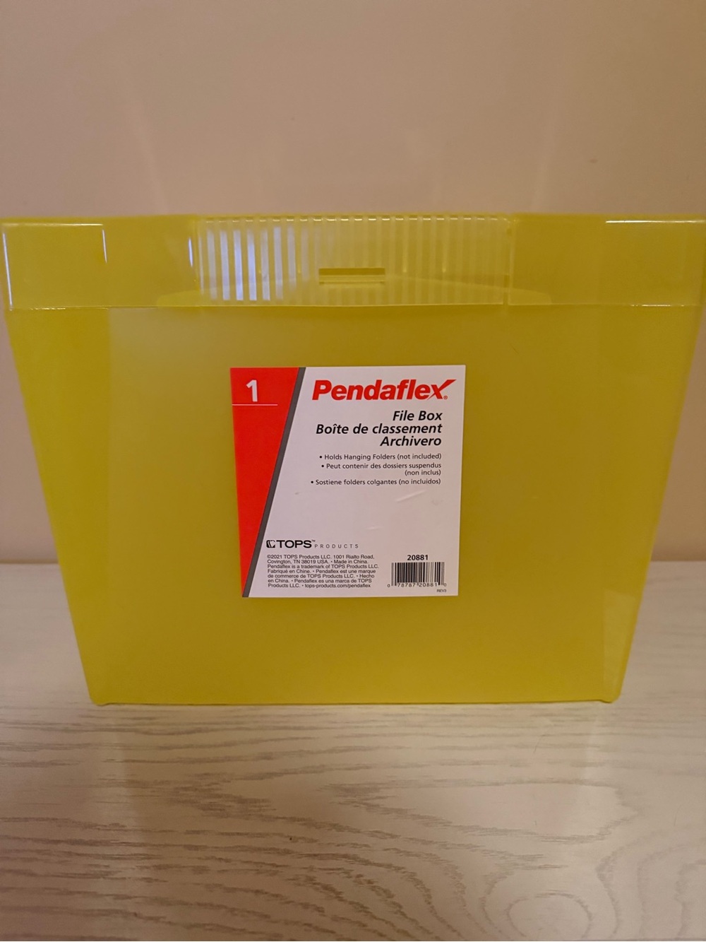 Pendaflex Yellow File Box